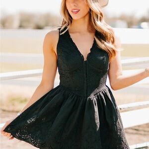 Western Black Lace Dress